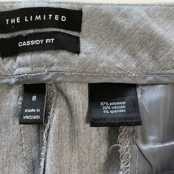 The Limited Y2K Cassidy Fit  women’s cuffed gray gaucho pant  size 8 - Picture 5 of 8